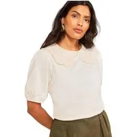 Love & Roses T-Shirt Love & Roses T-Shirt, bestickter Kragen, Regular (1-tlg)