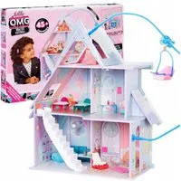 L.O.L. SURPRISE! Puppenhaus OMG Winter Cottage Playset 120001EUC, Holzhaus, (Haus mit 45 Zubehörteilen), Spielhaus mit Skilift, für Kinder ab 4 Jahren