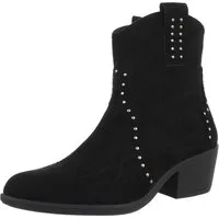 Ital-Design Damen Cowboyboots Western Westernstiefelette (88812577) Blockabsatz Stiefeletten in Schwarz