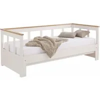 OTTO home Daybett "AIRA" Kinderbett, Gästebett, Skandi- Design, Schublade optional, mit ausziehbarer Liegefläche, ideal fürs Jugend- oder Gästezimmer