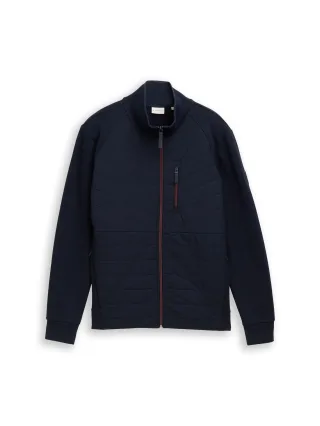 Tom Tailor - Hybrid Sweatjacke mit Steppung sky captain blue - Gr. - XL