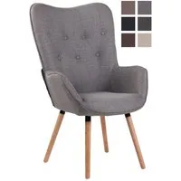 CLP Loungesessel Ashford Stoff, mit Eichenholzgestell