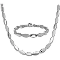 SilberDream Schmuckset SilberDream Collier & Armband Zirkonia (2-tlg., Schmucksets), Damen Schmucksets aus 925 Sterling Silber, Farbe: weiß, silber