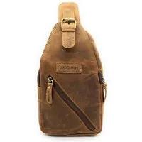 Lemasi Umhängetasche echt Leder Slingbag Crossbody Bag Crossbag Premium Hunterleder