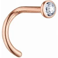 JOBO Nasenpiercing, Edelstahl roségoldfarben mit Zirkonia