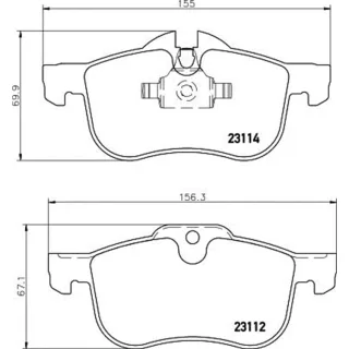 Hella Bremsbel?ge vorne MG Mg Rover 75