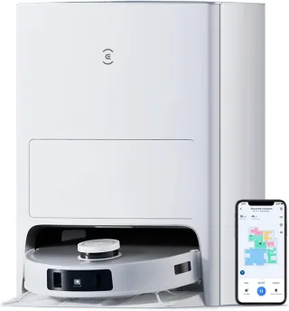 Ecovacs Deebot T20e Omni Saug-/Wischroboter [120 Min 04 Liter 6000 Pa] weiß inkl. Absaugstation