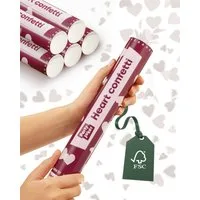 Partyjoker Konfetti Konfettikanone Herzen Weiß - FSC Konfetti - 5-8 m Strahl - Party, FSC Papier Konfetti – Sicherer 8m Strahl Hochzeit