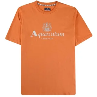 Aquascutum Active - Oranges T-Shirt mit großem Logo