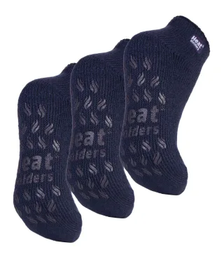 Heat Holders - 3 Paar Multipack Ladies Ankle Slipper Socken mit Gripper - Deepest Plum