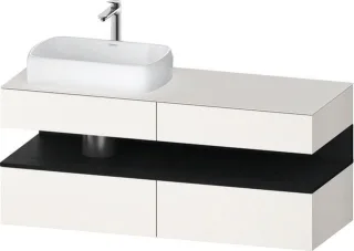 Duravit Qatego Konsolenwaschtischunterbau wandhängend Weiß Supermatt 1400x550x600 mm - QA47650168400 QA4765016840000