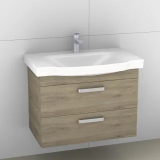 Artiqua 414 Waschtischunterschrank für Sentique 514281 Sanremo Eiche quer NB, 414-WU2L-V38-7144-428 414-WU2L-V38-7144-428