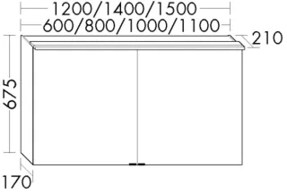 Burgbad Spiegelschrank Fiumo 670x1206x200 Fiumo, SPIY121PN491 SPIY121PN491