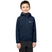 Jack Wolfskin Softshelljacke FOURWINDS JACKET KIDS mit Windschutzblende und Kinnschutz, wasserabweisend, windabweisend