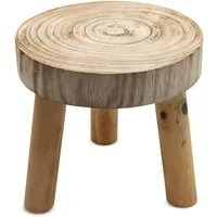 Spetebo Blumenhocker Baumscheibe rund natur - 22 x 20 cm (Anzahl, 1 St., Stück), stabiler Stand auf 3 Beinen