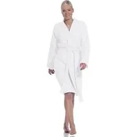 Vossen Unisex-Bademantel Rom, ideal für Sauna & Spa, Hotelbademantel, Morgenmantel, Kurzform, Waffelpiqué, Kimono-Kragen, Gürtel, für Damen & Herren, Waffelpiqué-Struktur, in leichter Qualität