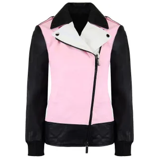 Armani Exchange Leder Womens Black/Pink Jacke