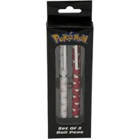 POKÉMON Kugelschreiber Set 2er Pack Pokeball Design schwarze Tinte, (2-tlg)