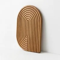 WYE Schneidebrett ECHO, feinste EICHE (FSC, EU) - hochwertig verarbeitet, 28cm, Eichenholz, 2-in-1 Wendebrett: Vorne präsentieren, hinten zum Schneiden