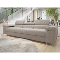 MIRJAN24 Sofa Torezio 3 Cord, Einstellbare Kopfstützen, 263x102x70-90 cm