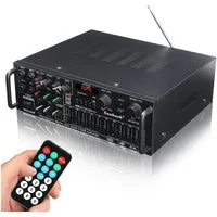 Insma Audioverstärker (2000W mit Fernbedienung 2-Kanal FM für Heimauto)