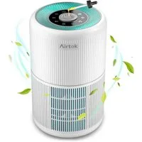 AIRTOK Luftreiniger Allergiker mit Aromatherapie HEPA Luftfilter gegen Schimmel Staub, für 35 m² Räume, Pollen Gerüche, 99,97% Entfernung, Nachtlicht, Timer, 25dB