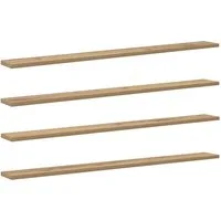 vidaXL Bücherregal Regalbrett 3 Ebenen 4 Stk. 100 x 10 x 1,5 cm Holzwerkstoff, 4-tlg.