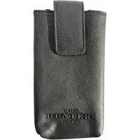 Einkaufszauber Handytasche Echt Leder Handy Smartphone Gürteltasche Elegant Schwarz