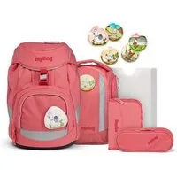 ergobag Schulranzen pack Set (6-tlg., 6-teiliges Set), größenverstellbares Rückensystem