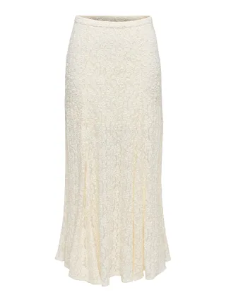 JDY - JDYGALLAS LONG LACE SKIRT JRS Pristine - Gr. - L
