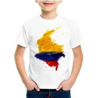 style3 T-Shirt Flagge Kolumbien Fußball Sport Colombia WM EM Fahne