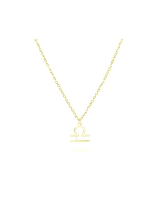 BEKA&BELL Anhänger mit Kette 925-Sterling Silber vergoldet Glänzend 42cm Waage