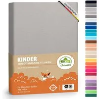 leevitex® Spannbettlaken Jersey aus 100% Baumwolle, für Kinder- & Standardmatratzen, Jersey, Gummizug: rundum, 100% Baumwolle, anschmiegsam & dehnbar, diverse Größen und Farben