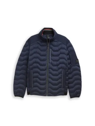 Tom Tailor - Hybrid Lightweight Steppjacke mit verstaubarer Kapuze sky captain blue - Gr. - L