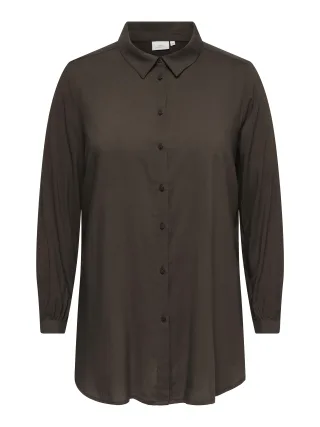 ONLY CARMAKOMA - CARFREYJA L/S LONG SHIRT WVN Coffee Bean - Gr. - 46