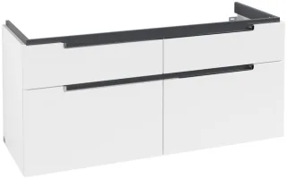 Villeroy & Boch Waschtischunterschrank Subway 2.0 A917 1287x590x449mm Griff chromfarbig glänzend Whi A91710MS