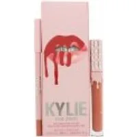 Kylie Make-up Set Matte Lip Kit 3ml Liquid Lipstick + 1.1g Lip Liner - Queen