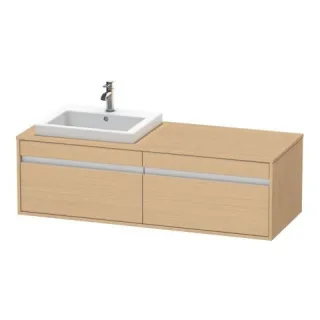 Duravit Ketho Konsolenwaschtischunterbau wandhängend Natur Eiche Matt 1400x550x426 mm - KT6797L3030 KT6797L3030