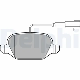 Delphi Bremsbel?ge hinten Abarth 500 500c Fiat 500