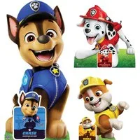 Dekofigur Pappaufsteller Set Paw Patrol - Chase, Marshall und Rubble