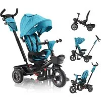 FableKids Dreirad 5in1 Kinderdreirad Kinder Fahrrad Baby Kinderwagen NOEMI, Höhenverstellbare und abnehmbare Schubstange