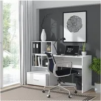 Vicco Schreibtisch Loris, Weiß, 149.2 x 50 cm (1-St), verstellbar