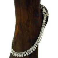 Guru-Shop Fußkette Weißmetall Fußkette 13