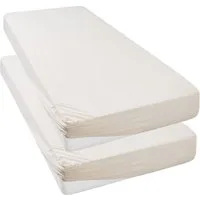 OTTO home Spannbettlaken Strawberry in Gr. 90x200, 140x200 oder 180x200 cm, Jersey, Gummizug: rundum, (2 Stück), für Matratzen bis 18cm Höhe, Spannbetttuch, Baumwollmischung