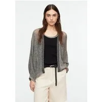 comma Cardigan Strickjacke Leichter Cardigan aus Ajourstrick