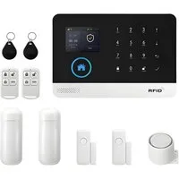 HS.SUPPLY WLAN Haus Alarmanlage Set Smart Home mit App Türsensor Sirene Alarmanlage (WLAN, App-Steuerung, Echtzeit-Benachrichtigung, 24/7 Schutz)