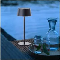OTTO home LED Außen-Tischleuchte Oddny Tischleuchte mit Solar u. Akku, mehrere Helligkeitsstufen, LED fest integriert, Warmweiß, LED Solar, Tischlampe, 3000 K, dimmbar, USB ladbar, Indoor & Outdoor