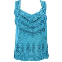 Guru-Shop T-Shirt Besticktes indisches Hippie Top, kurze.. Festival, Ethno Style, alternative Bekleidung