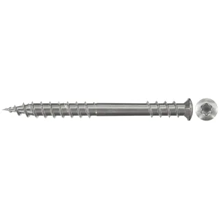 Fischer Terassenschraube mit Fixiergewinde 5,5x60 FPF-ST A2P, Senkkopf TX, A2, Teilgewinde - 660616