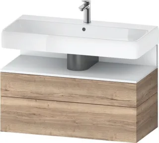 Duravit Qatego Waschtischunterbau wandhängend Eiche Marmoriert Matt 990x470x590 mm - QA4395018550010 QA4395018550010